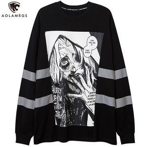 AOLAMEGS Sweatshirt Hoodie Heren Animatie Gothic Horror Sweater Devil Top Long Sve Street Casual Kleding Hip Hop Style