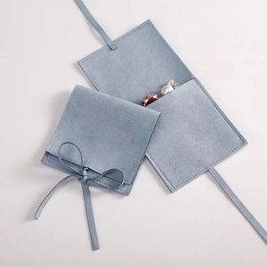 ingrosso small purple gift boxes-Piccole scatole di velluto in microfibra PUCCHETTI VIOLA GIOIELLI Presenta sacchetti per orecchini collana gioielli natalizie confezione regalo di nozze