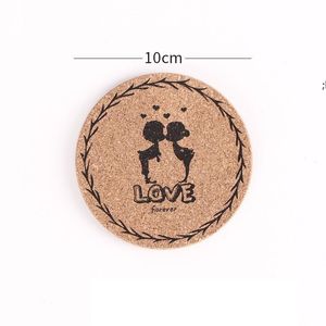 Wholesale 14 table resale online - 14 Styles Cork Drink Coasters Tea Coffee Absorbent Round Cup Mat Table Decor Home Non Slip OWD12478
