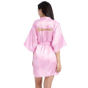 Wholesale bridal sister for sale - Group buy Women s Sleepwear Glitter Gold Bride Satin Robe Women Bridal Party Kimono Getting Married Hen Sisters Sqaud Mother Wedding Robes