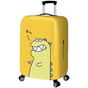 Thickened Luggages Protective Cover Trolley Cases Waterproof Elastic Suitcases Bag Dust Rain Covers Yellow Cartoon Print Fish
