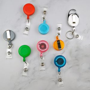 Wholesale clip name badge holders for sale - Group buy Retractable Reels Keyring Clips Retract Pass ID Card Badges Holder Keychain Pull Badge Lanyard Name Tag Cards Holders BH5061 TYJ