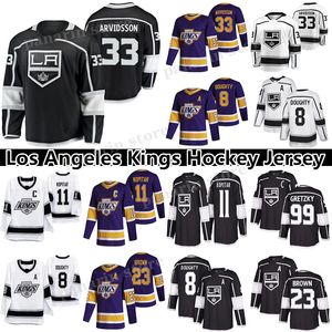 Los Angeles Kings Jersey Drew Doughty Anze Kopitar Jonathan Szybki Viktor Arvidsson Wayne Gretzky Hockey Koszulki