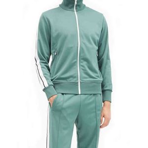 New Stylish Polyester Side Stripe Sports Wear Track Suit Custom Blank Fit Slim Men Tracksuit Jacket and Joggers