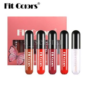 Dopasuj kolory sztuk Lip Gloss Set Makeup Pudełko Lustrzane Lips Glazura Nawory Non Stick Cup Makijaż Matowy Liquid Lipgloss