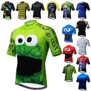 дыхательная рубашка оптовых-Мужская футболка WeiMostar Top Green Cheels Смешные мужчины Beakie Bikes Одежда MailloT Цикличество дыхание MTB Jersey J0824