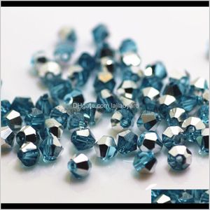 joyería de cuentas de vidrio para la venta al por mayor-Isywaka Venta como Color Azul mm Be Austria Crystal Charm Glass Beads Flow Spacer Bead para la joyería de bricolaje que hace WMTKKJ INQM ZCUQ1