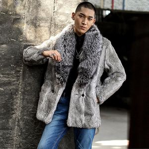реальные шубы мужские оптовых-Женский меховой меховой искусственный природа настоящие пальто мужчины зима высокого качества кожаные куртки теплые мужские подлинные