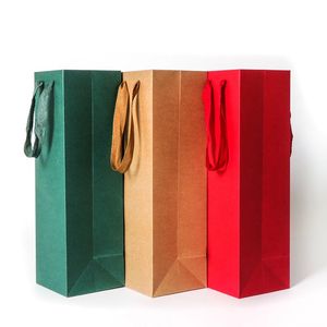 Creative Packaging Bags Paper Gift Box Wrap With String For Red Wine Oil Champange Bottle Carrier Gifts Holder Packing1 R2