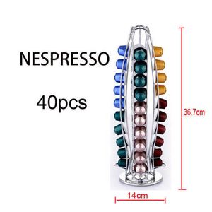Wholesale nespresso pods for sale - Group buy 40 Cups Pods Rotating Rack Coffee Capsule Stand Nespresso Capsules Storage Shelve Organization Holder