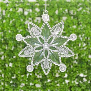 Christmas Decorations Transparent Snowflake Tree Decoration Pendant Garland Making Holiday Year Party