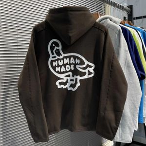 Menselijk Made Zip Up Hoodie Harajuku Hip Hop Sweatshirt Mannen Kleding Skateboard Japanse Streetwear Vrouwen Oversized