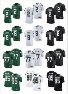 new jersey jets achat en gros de Hommes Femmes Youth New York Jets Zach Wilson Elijah Moore Mekhi Becton Black Green Custom Football Jersey