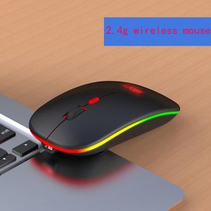Möss Lätta Weight Wireless Mouse g USB Uppladdningsbar med LED för PC bärbar datorspelare