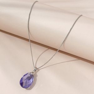 Wholesale austrian crystal fashion jewellery resale online - Fashion Water Drop Design Pendant Necklace made with Austrian Elements Crystal for Ladies Wedding Engagement Party Teardrop Jewellery Bijoux Gift