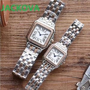 Top Brand quartz mens womens watches L stainless steel auto date square dial designer watch diamonds ring male gifts rhinestone steel clock table wristwatch