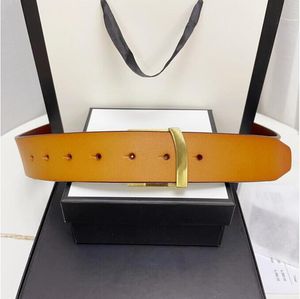 Wholesale brown designer belt resale online - 2021 fashion belt male and female designer large buckle cowhide black brown colors available classic casual cm with Box A808