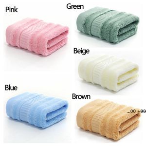 toallitas coloridas al por mayor-25 cm niños limpiando la toalla de algodón color sólido espesar rectangular toalth toallas limpio toallas de baño suministros de baño RRD11347