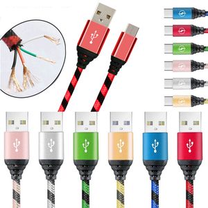 Wholesale micro usb fast charging cable for sale - Group buy Braided Nylon Charge Cables A m ft Micro USB Type C Phone Fast Quick Charging Cable