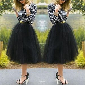 Fashion Women Mini Skirt Girls Under Rockabilly Petticoat Tutu Tulle Knee Length Fan Costume Ball Skirts