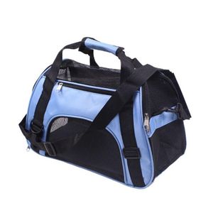 Portable Cat Dog Pet Carrier Backpack Mesh Puppy Pack Outdoor Travel Handbag With Safety Zippers Size Blue Car Seat Covers