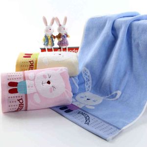 1 sztuk Różowy Bawełna Ręcznik Rabbit Dla Dzieci g Haftowane Sheareed Jacquard Miękkie Chłonne dziecko Face Easter Festival Supply