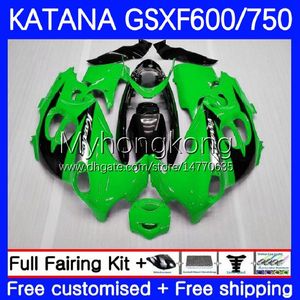 Fairings för Suzuki Katana Green Black GSX600F GSXF750 GSXF CC GSXF NO GSX750F CC cc GSXF600 GSXF Kropp