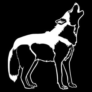Wholesale dog accessories for cars resale online - 14 CM Howling Husky Dog Car Stickers Personality Vinyl Decal Car Styling Bumper Accessories Black