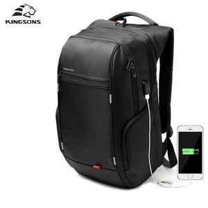 Wholesale computers 17 inch resale online - Backpack Kingsons Brand External USB Charge Computer Bag Anti theft Notebook Inch Waterproof Laptop For Men Women
