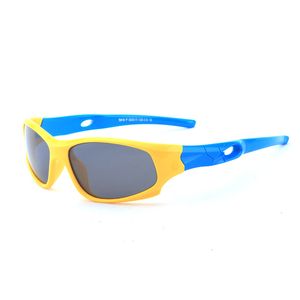 gummi schatten großhandel-Kinder Polarisierte Sonnenbrille Silikongummi Flexible Farbtöne TAC Objektiv UV Schutz für Mädchen Jungen Alter multieller Farben vorhanden
