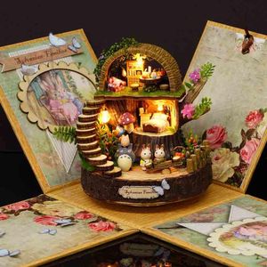 Decoratieve objecten beeldjes diy totoro muziekdoos geassembleerd educatief speelgoed voor volwassenen verjaardagscadeau fantasie bos snoep kat handgemaakt