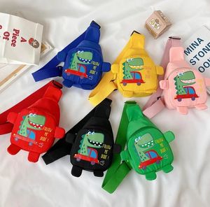 askı omuz çantaları sırt çantaları satchel toptan satış-Küçük Çocuk Sırt Çantası Kızlar Mini Sling Komik Karikatür Dinozor Baskı Seyahat Satchel Omuz Messenger Çanta