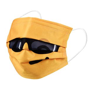 лицевая маска улыбается оптовых-Новая смешная улыбающаяся маска для детей для детей творческие маски лица персонализированные печатные одноразовые мода дышащие маски