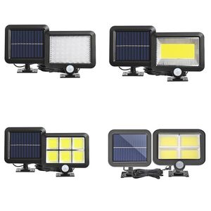 6v 5w großhandel-Solarlampe IP65 wasserdichte Sonnenstrom Wandleuchten PIR Bewegungssensor Outdoor Notlicht für Garten Industrial Garage