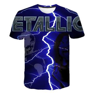 metallica shirts оптовых-Metallica Heavy Metal Band Rock D Футболка с коротким рукавом Мужская одежда