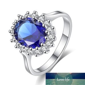 princess kate wedding ring achat en gros de Princesse Diana William Kate Middleton s Créé Blue Bague Charms Engagement Mariage Femmes Bijoux