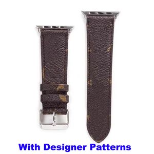 Fashion Designer smart watch Straps For apple watch band Series mm mm mm mm PU leather SmartWatches Strap Replacement With Adapter Connector