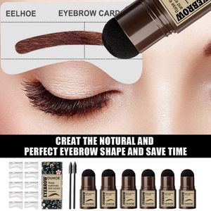 Wholesale natural eyebrow shaping for sale - Group buy Eyebrow Enhancers Set Brow Stamp Shaping Kit Waterproof Long Lasting Natural Shape Contouring Stick Hairline Makeup
