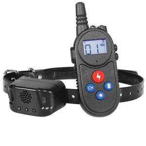 Dog Collar Leashes FT Remote Collar Training Device pip Vibration Electric Warning Pet Bark Stopp Vattentät mottagare EU kontakt