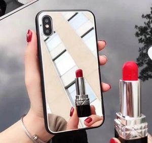 iphone componen al por mayor-A prueba de golpes maquillaje espejo carretillas telefónicas traseras para iPhone Mini Pro Max XS XR x Plus