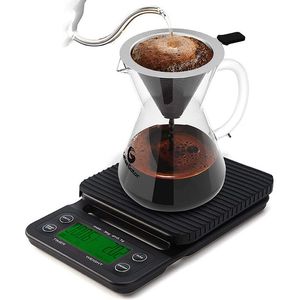 escala de pesagem doméstica venda por atacado-5kg g Smart Precision Scale Café Escala de Espresso de Cozinha Digital com Temporizador Measuring Onça Gram Home Alimentos Bolo Cozimento Cozimento Ferramenta