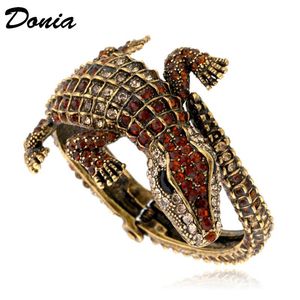 Bangle Donia Jewelry Fashion Europe And America Exaggerated Retro Crocodile Alloy Open Bracelet Patina Animal