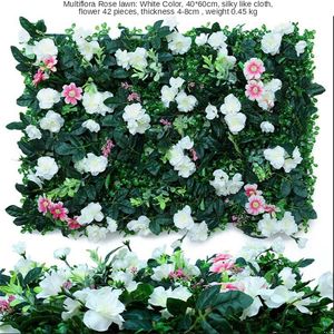 Decorative Flowers Wreaths Artificial Plant Eucalyptus Red Perilla Green Peanut Persian Leaf Grass Multiflora Rose Lawn Mat Seedlings With