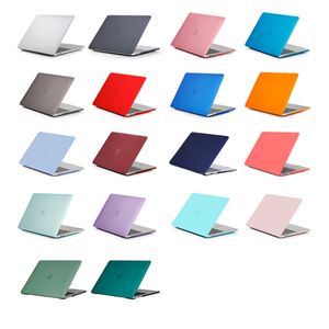 tampa do laptop air macbook venda por atacado-Caso para MacBook Air Pro Polegada Matte Difícil Front Volta Capas Laptop Capas De Laptop Capa A2442 A2485 A1369 A1466 A1708 A1278