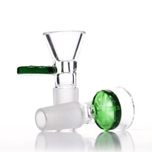 Hookahs mm glass bowl Green Gray black blue clear bong bowls with leaves mm male high quality