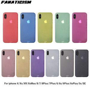 Ultradunne zachte PP matte telefoonhoesjes voor iPhone X XR XS MAX S SE S PLUS Color Anti FingerPrint Transparent Cover