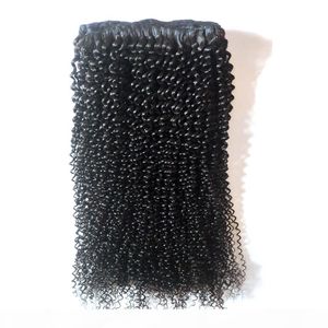 Brazilian virgin human hair weaves beauty inch kinky curly hair extensions Natural Black Peruvian Indian Remy hair weft Soft and Smooth