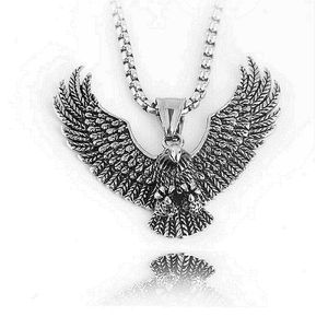 ingrosso collana di fascino c.-10pcs Fashion Ley Eagle Charm Pendant Collana da uomo per gioielli per fare gioielli Regali da partita C