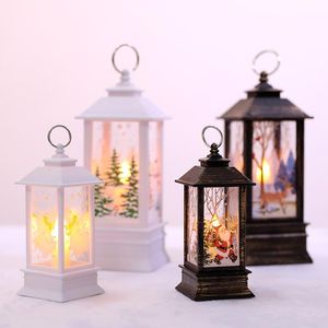 Juldekorationer Snow Globe Lantern Night Light Merry Decor för Inomhus Utomhus Uteplats Trädgård Xmas Present Snowballs Lamp År