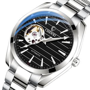 Wristwatches Self Winding Mens Watch Silver Mechanical Stainless Steel Valuable Gift For Boyfriend Husband Various Occasions Luminous